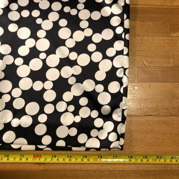 Maggy London Satin Polka Dot MIDI Dress Black and White Size 8 - Picture 15 of 16